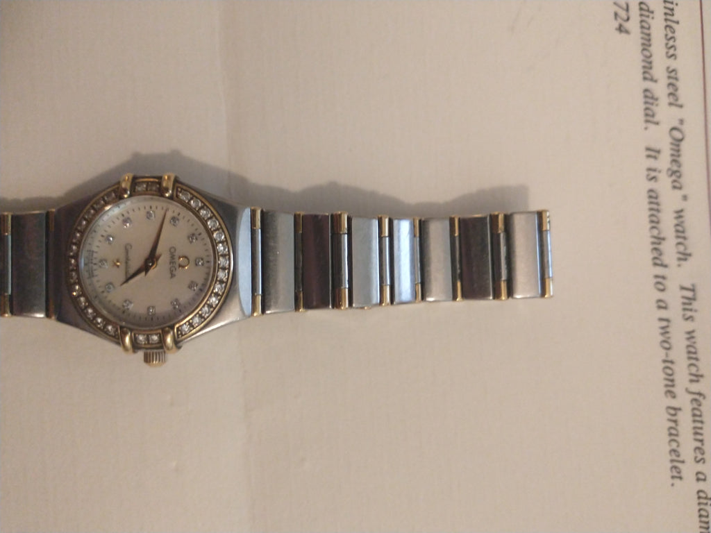 2001 Ladies Omega Constellation Stainless steel MOP, Gold & Diamonds Watch. Pre-owned